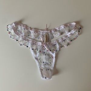 For Love and Lemons Floral Thong